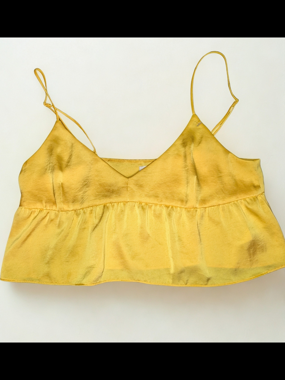 Wilfred Yellow Satin Camisole Top